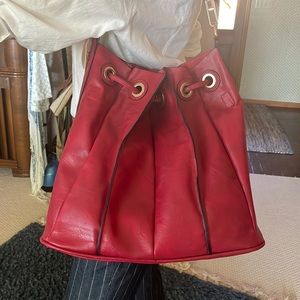 2n1 vegan leather red purse